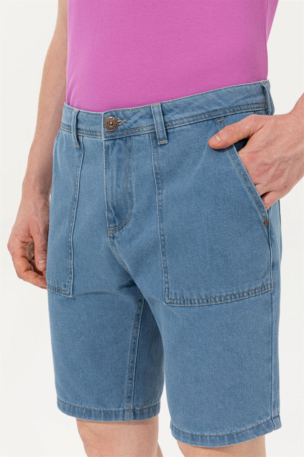 Мужские голубые джинсовые шорты - U.s. polo assn фото 7