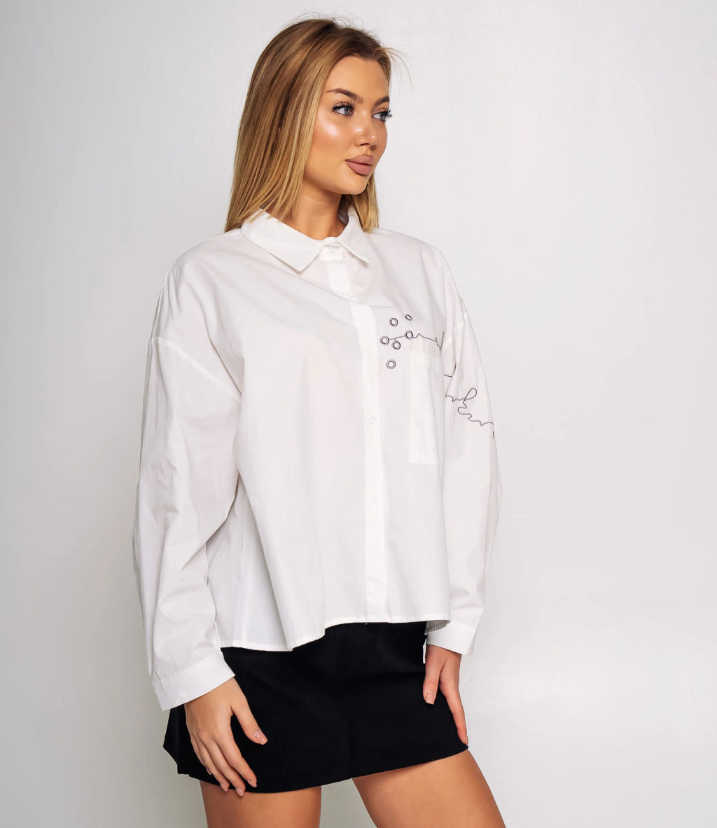 Рубашка #КТ2210 (3), белый - Dommod фото 2