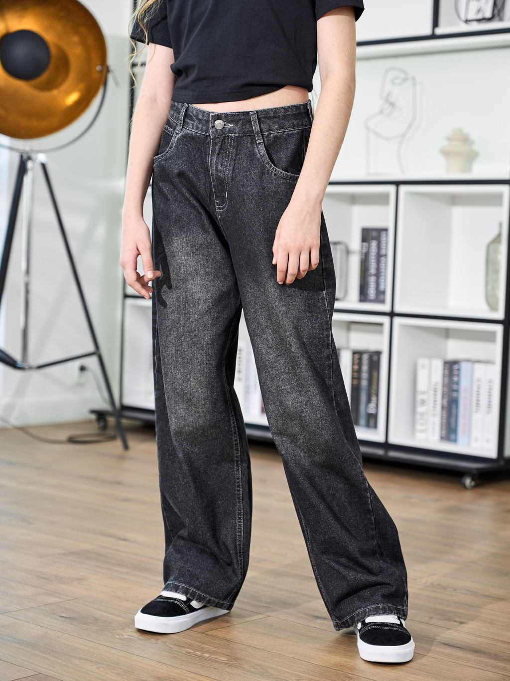 Джинсы-багги для девочек - СИНЯЯ МОДА фото 6