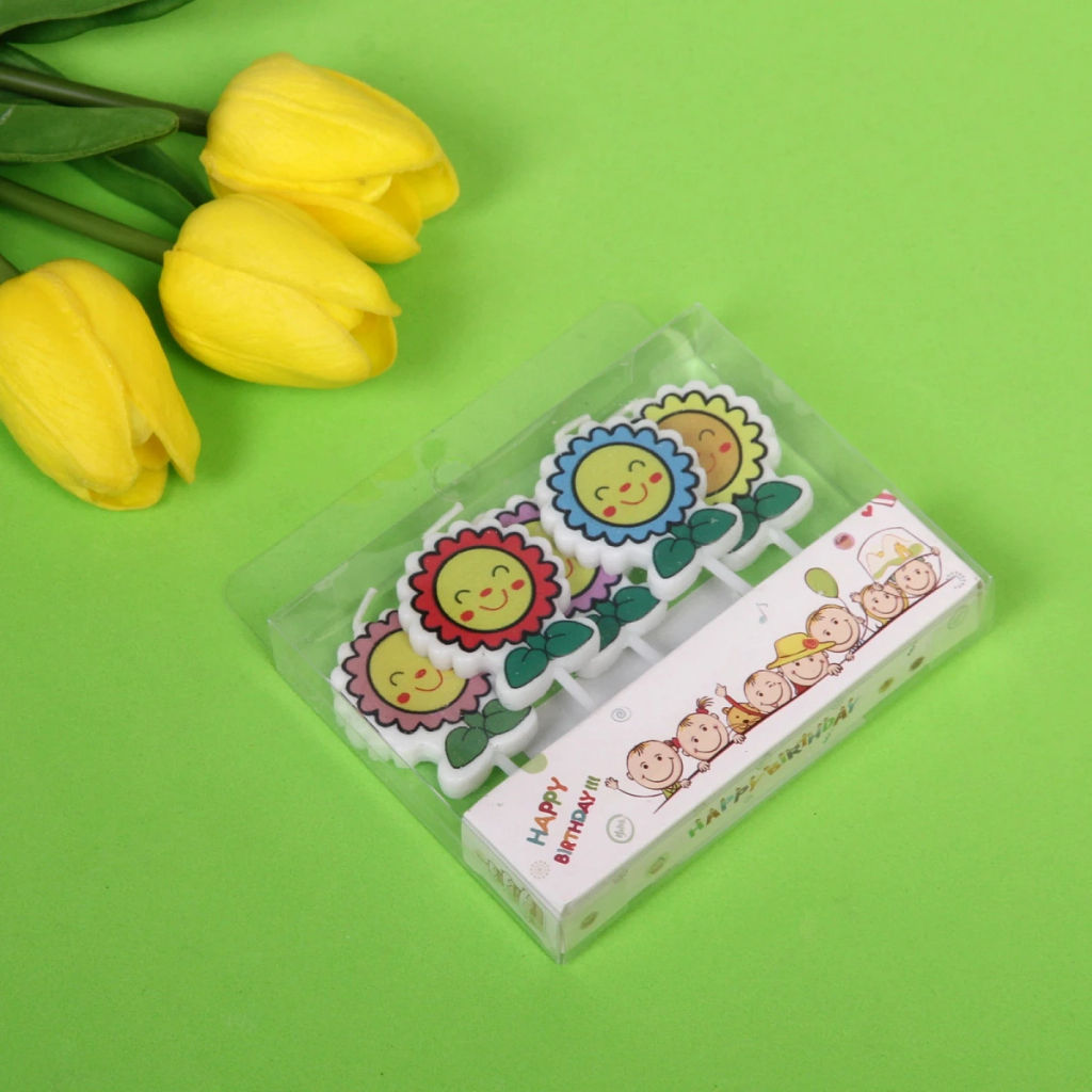 Цена за 12 шт. Свечи для торта "Солнышко" (набор 5 шт) 8 см