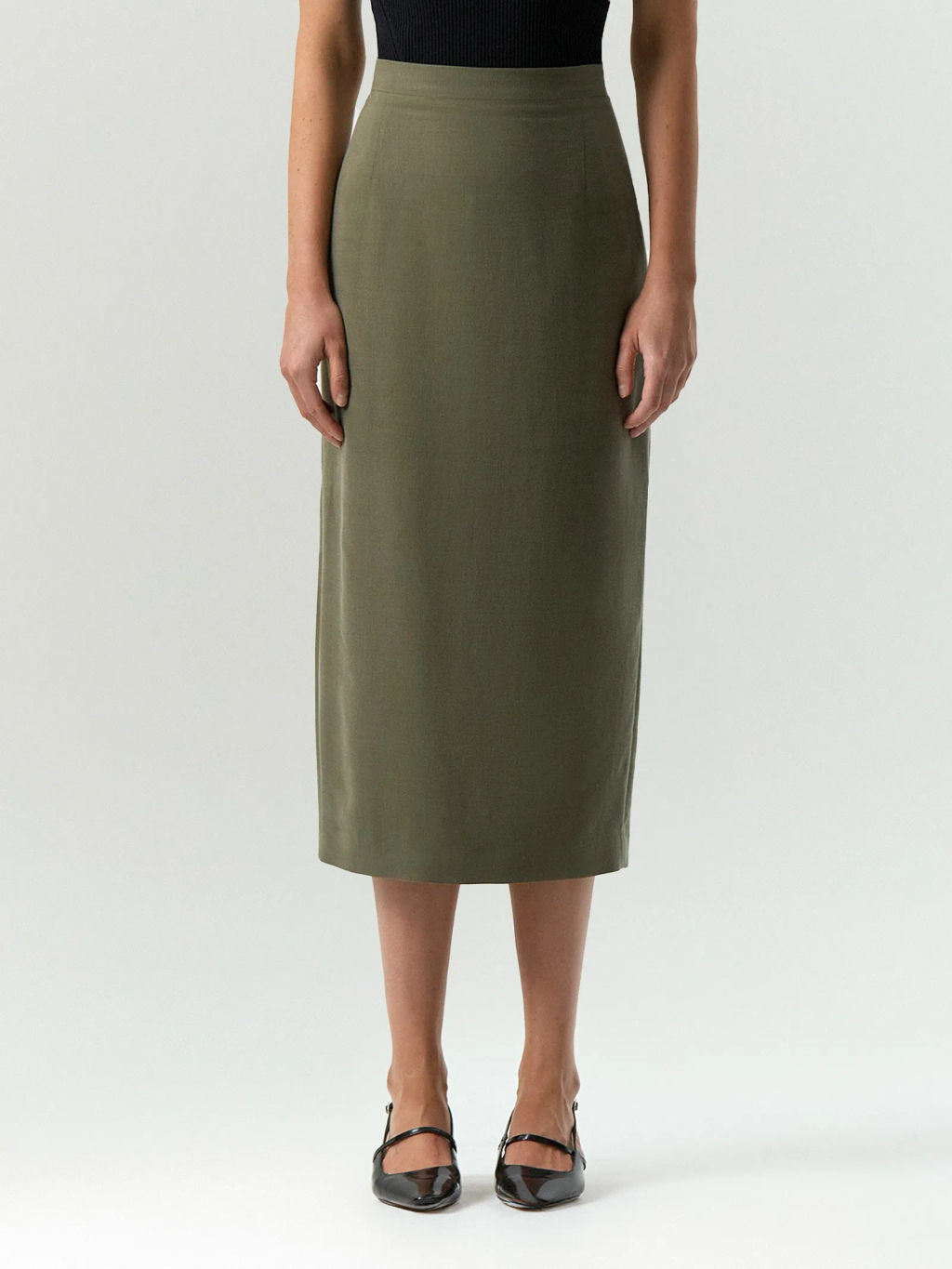 EMKA / Юбка-карандаш миди из тенсела  фото 3