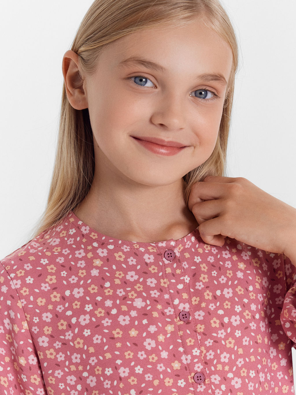 Платье для девочек темно-розовое в цветочки - Mark formelle фото 4