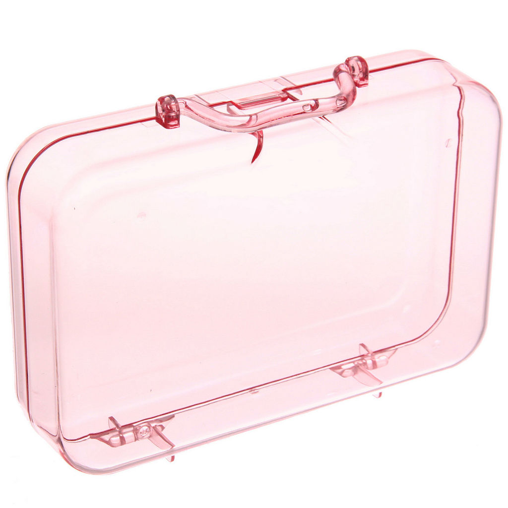 Цена за 3 шт. Шкатулка пластиковая "KiKi HAUS", чемоданчик, цвет розовый, 17.8*11.8*5см (в пакете)