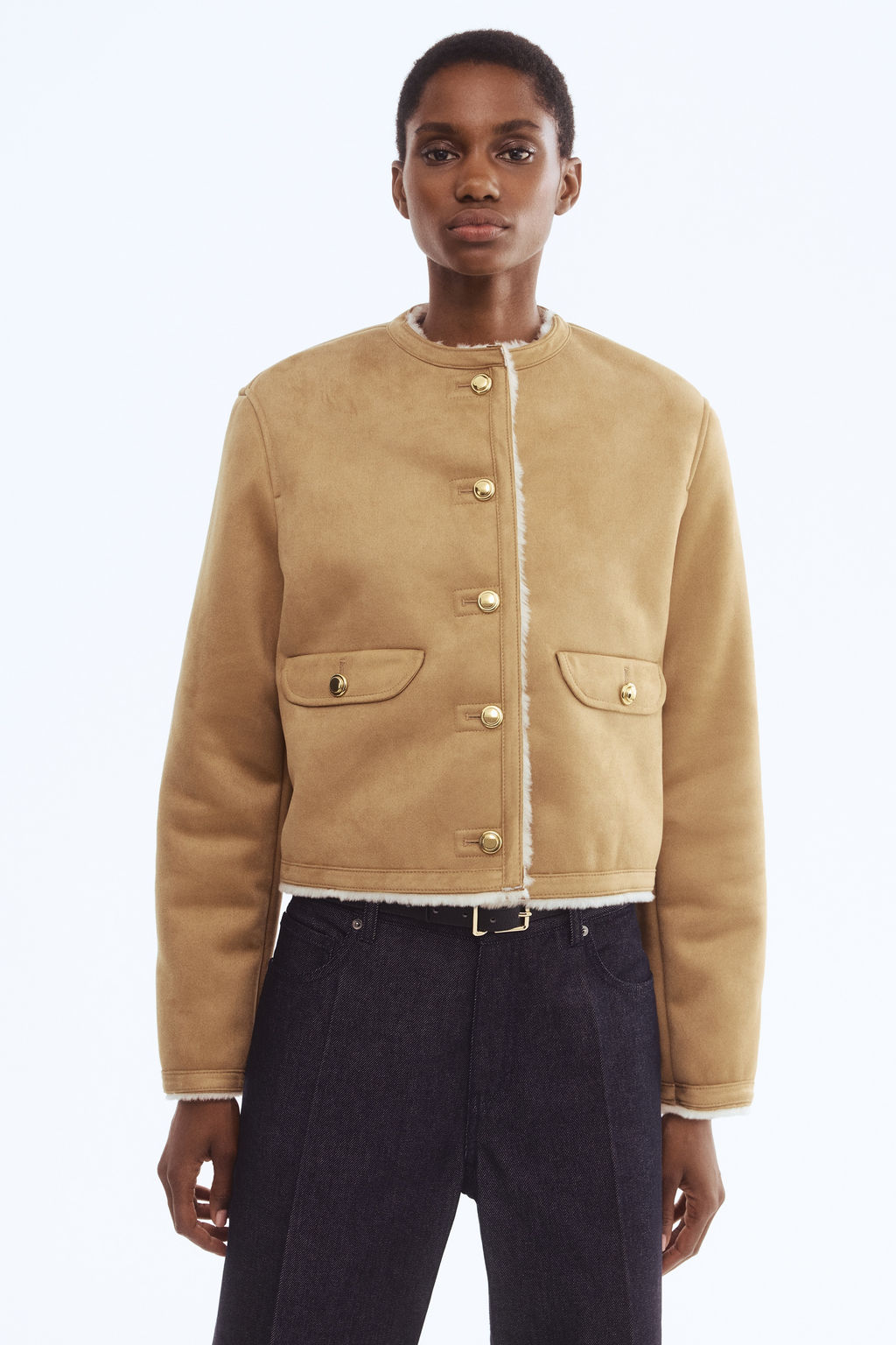 Chaqueta con forro de peluche - H&m фото 6