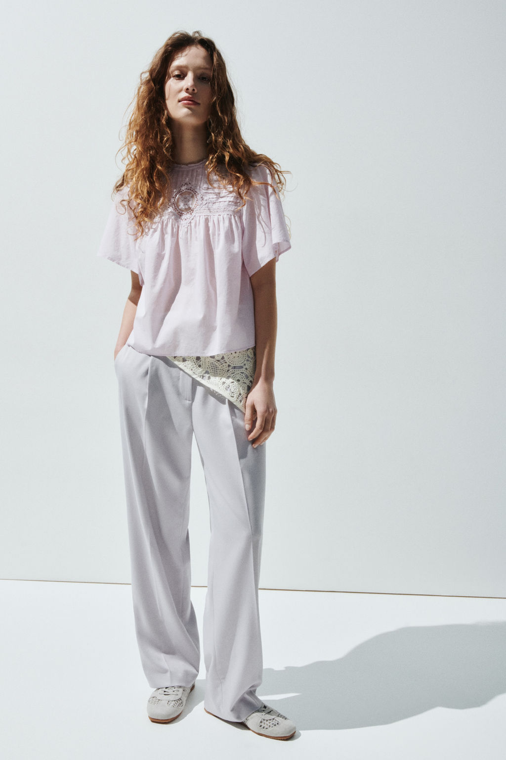 Blusa de algod?n con bordado ingl?s - H&m фото 5