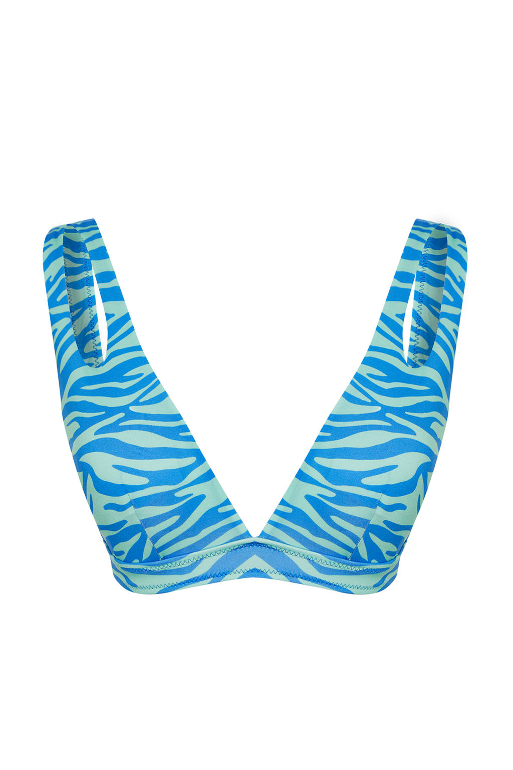 TRENDYOLMILLA Zebra Desenli Ucgen Cut Out/Pencereli Bikini Ustu TBESS24BU00164  фото 6