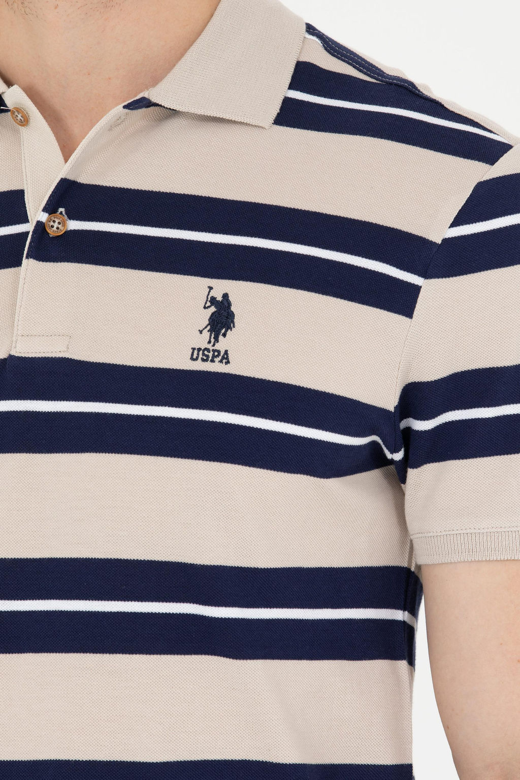 U. S. Polo Assn Мужская футболка с воротником-поло Stone - U.s. polo assn фото 14