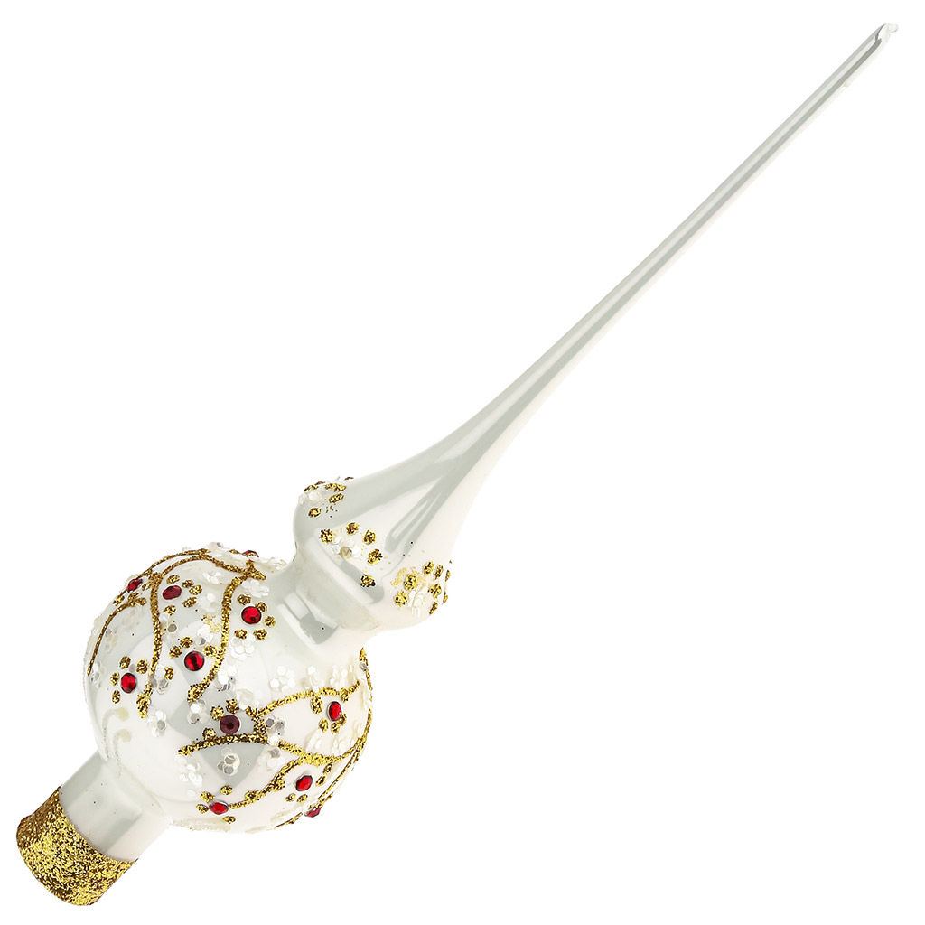 Елочная игрушка верхушка стеклянная Княжеская, ручная художественная роспись, подарочная упаковка (Россия) - Домашняя мода фото 3