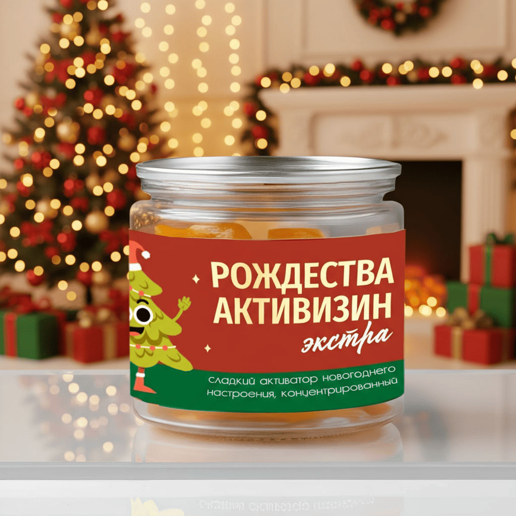 Мармеладное драже "Рождества активизин экстра", 70г., со вкусом банана
