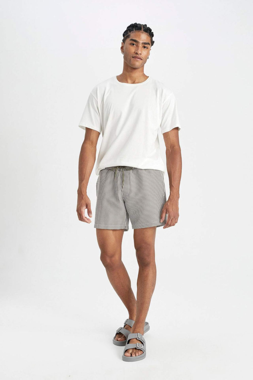 Cizgili K?sa Boy Deniz Sortu - Defacto фото 2