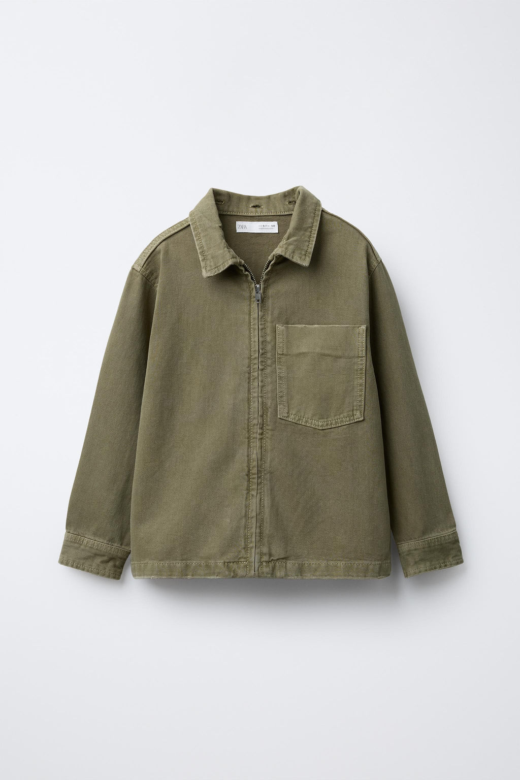 TWILL OVERSHIRT WITH DETACHABLE HOOD - Zara фото 2