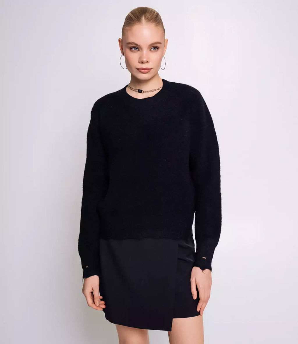 Джемпер #КТ538, чёрный