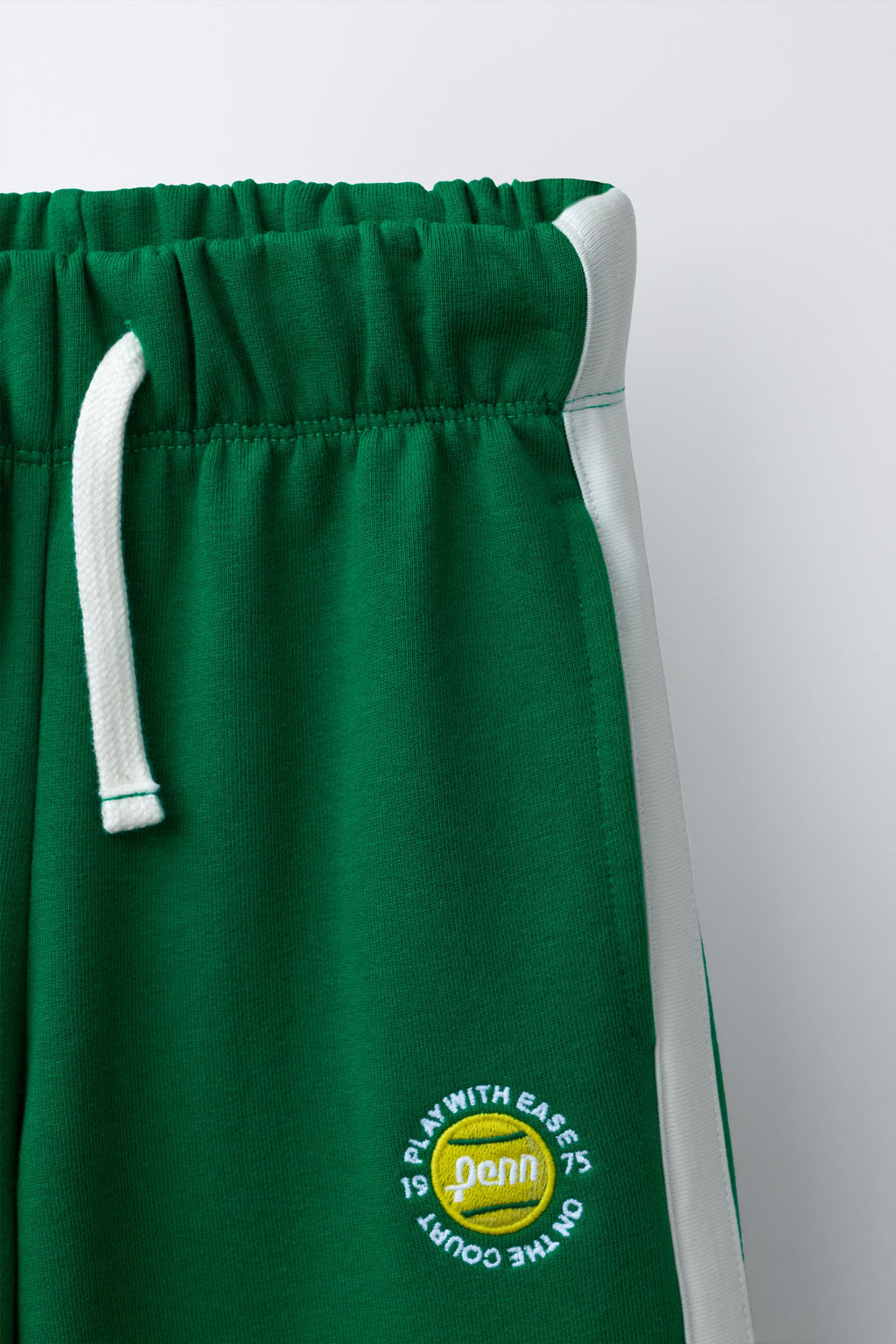 PANTAL?N FELPA WIDE LEG PENN  / Verde / Crudo - Zara фото 4