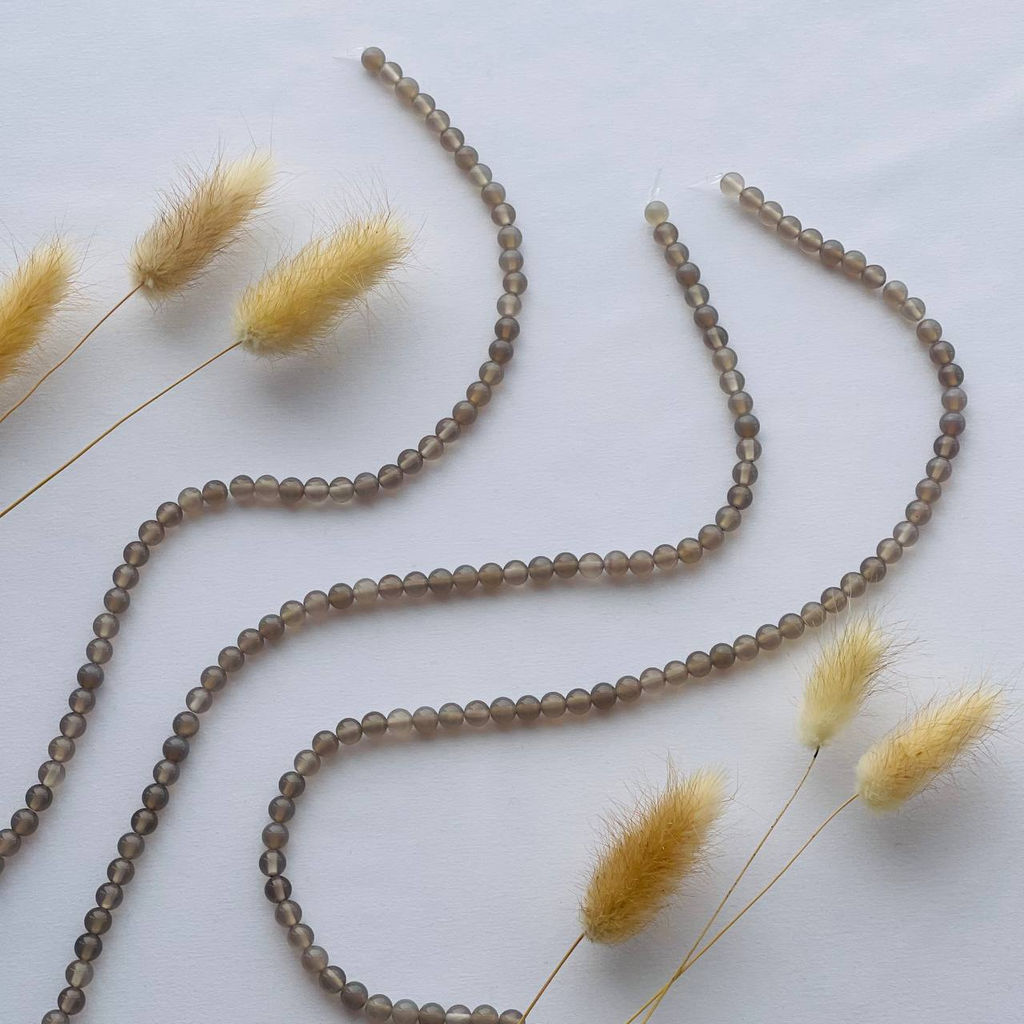 Бусины для украшений из серого Агата 38 см
