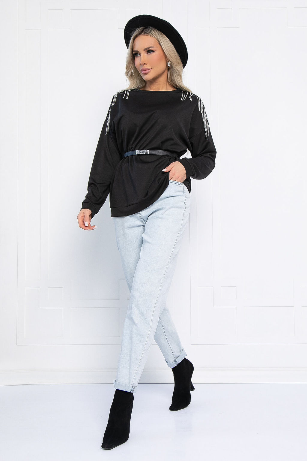 Свитшот Луана (черный) Б12737-5М - Lt collection фото 6
