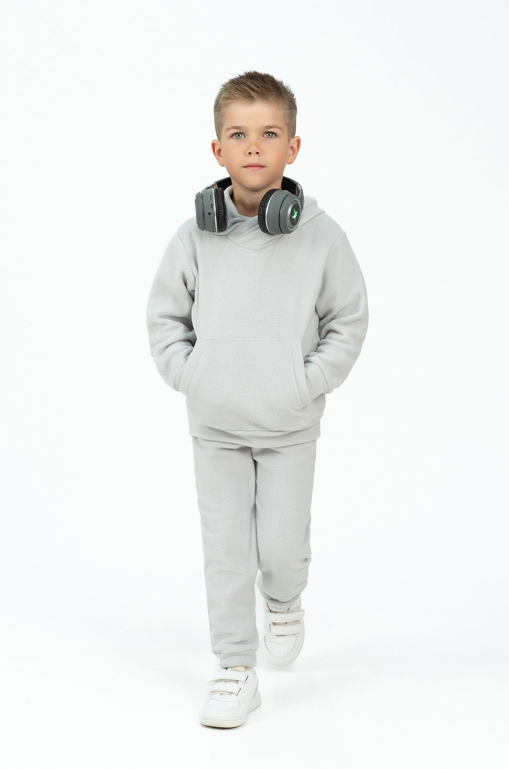 Костюм детский флисовый светлосерый