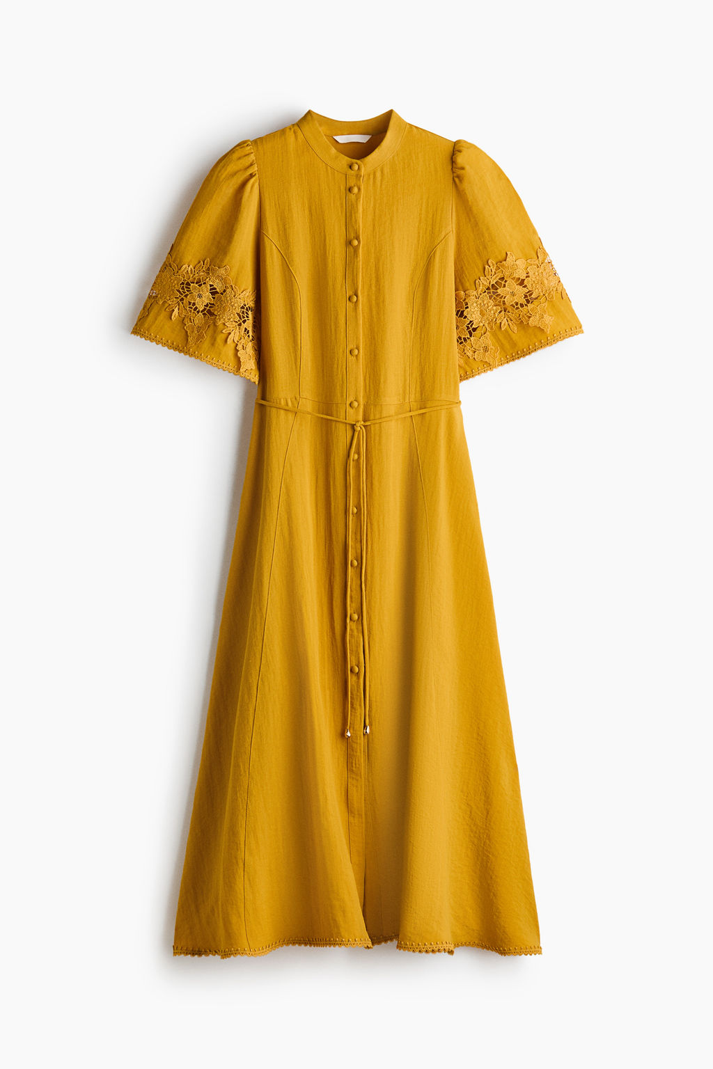 Vestido efecto arrugado con bordado ingl?s - H&m фото 3