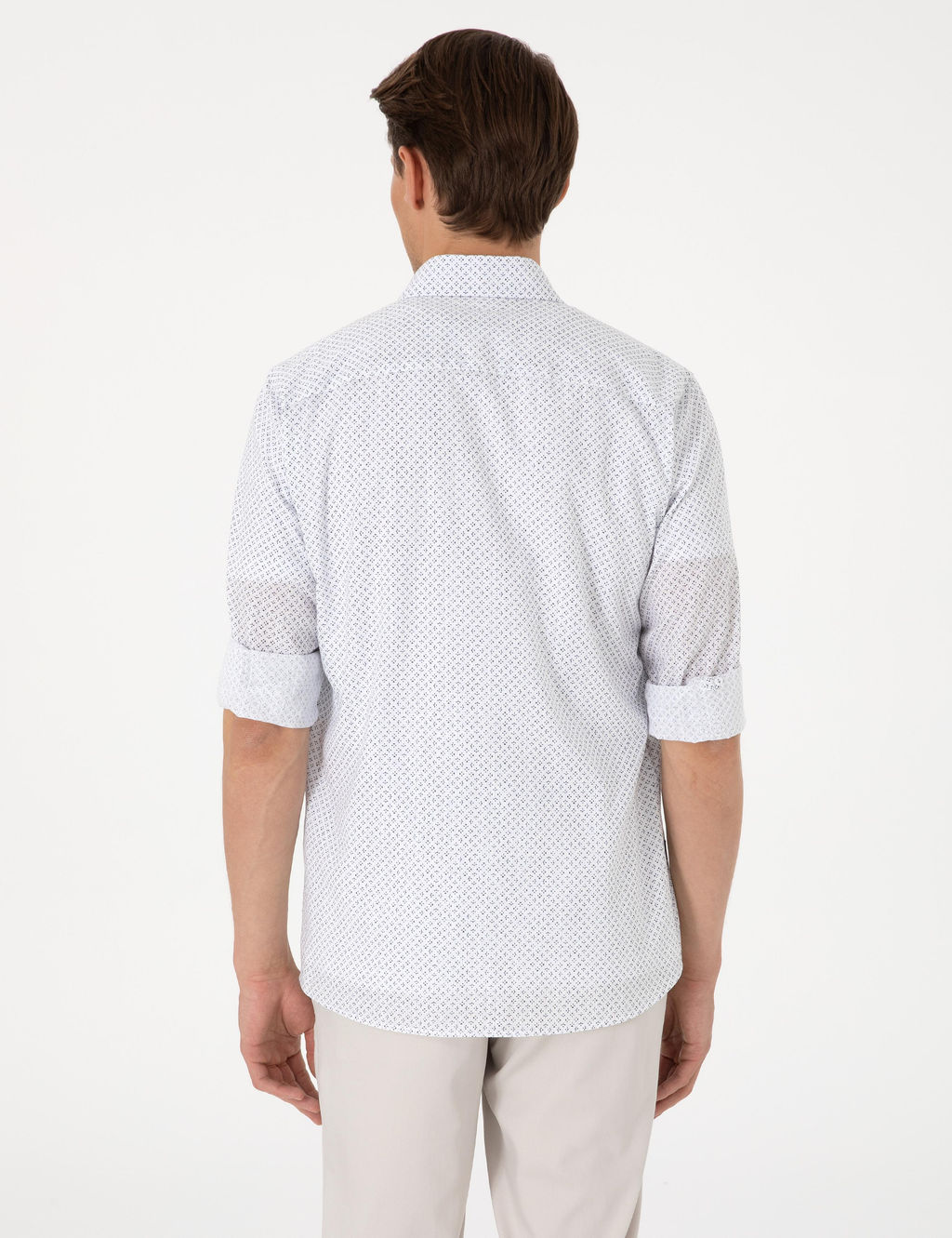 Lacivert Slim Fit Uzun Kollu G_mlek - Pierre cardin фото 5