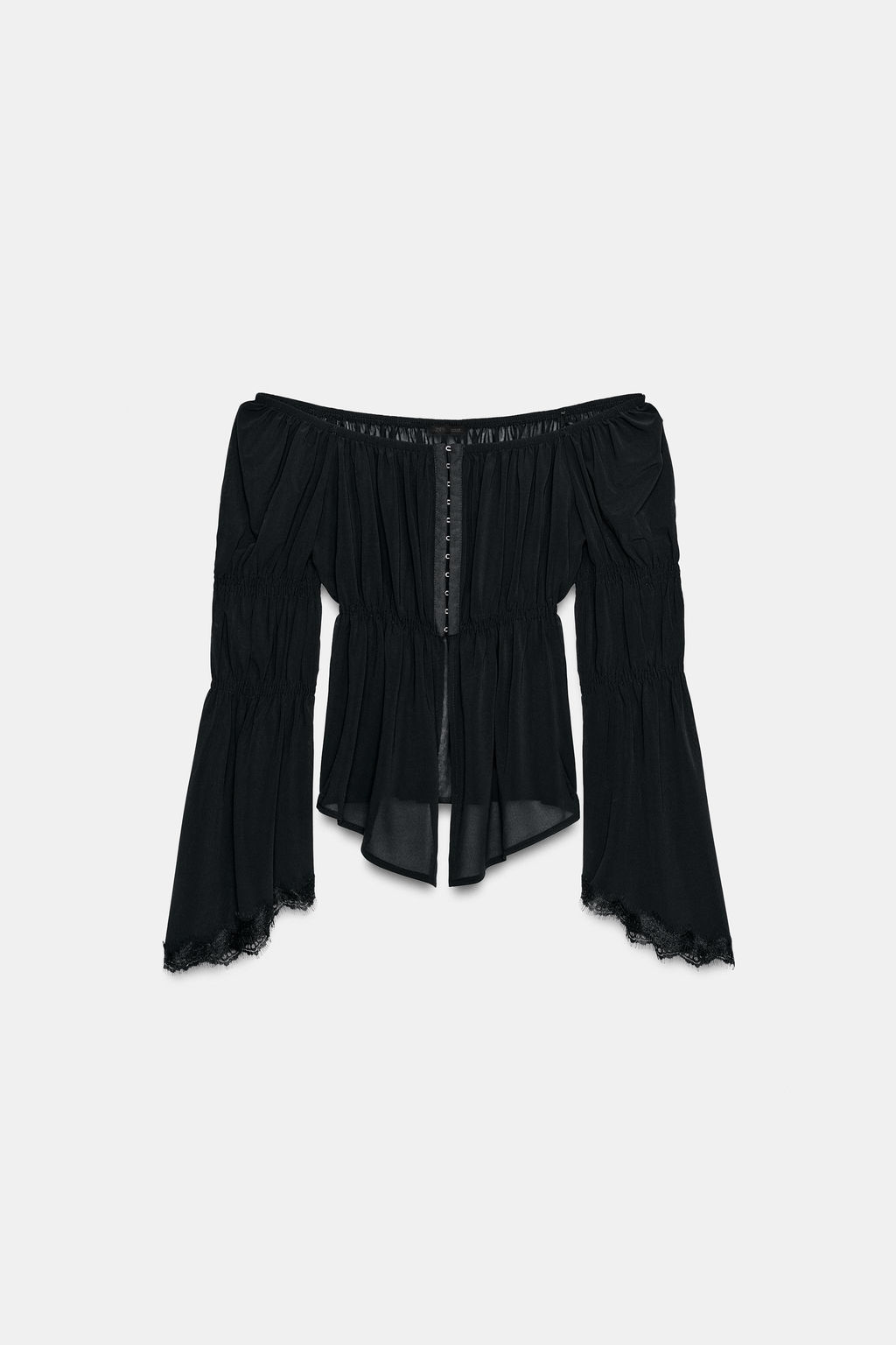 TOP COMBINADO ENCAJE / Negro