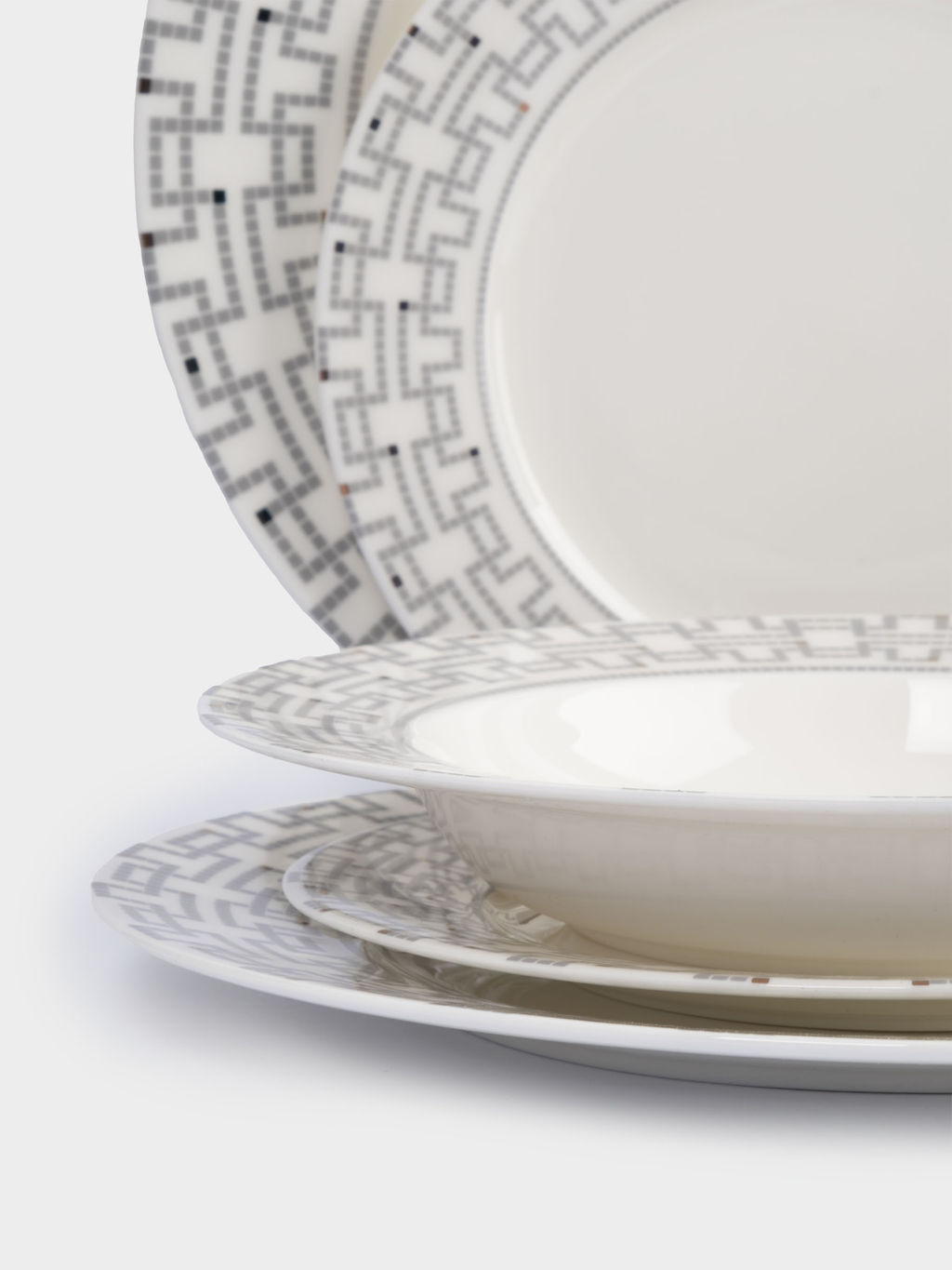 Сервиз обеденный, 6 перс, 18 пр, фарфор F, белый, Орнамент, Greco - Anna lafarg фото 10