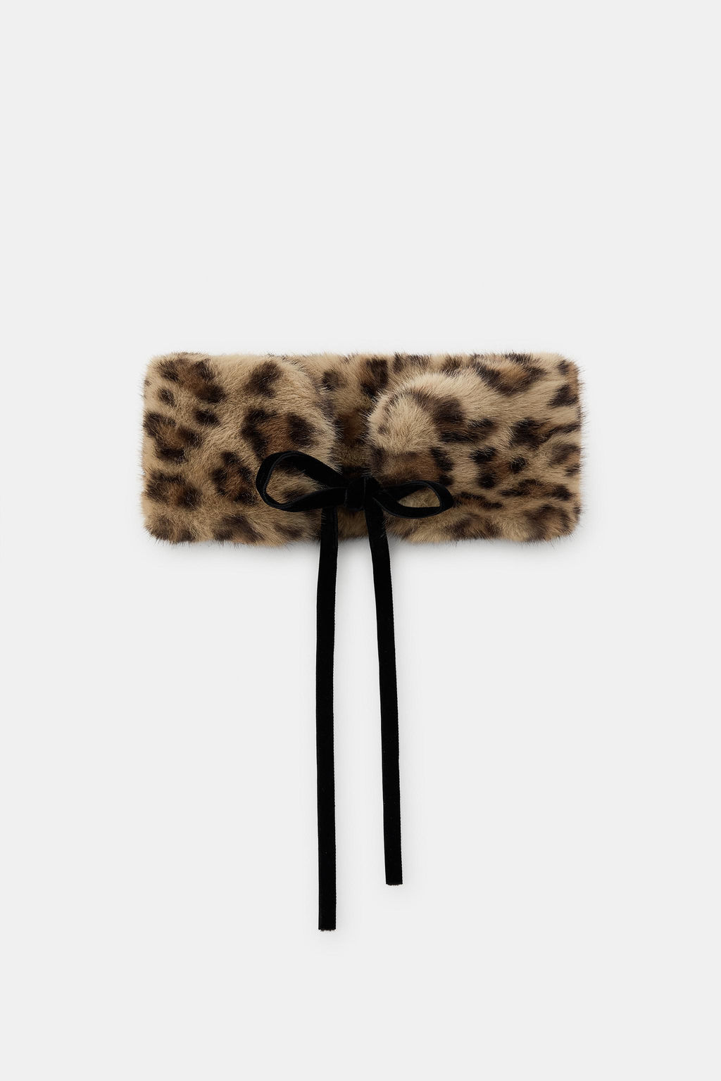 ANIMAL PRINT FAUX FUR COLLAR - Zara фото 3