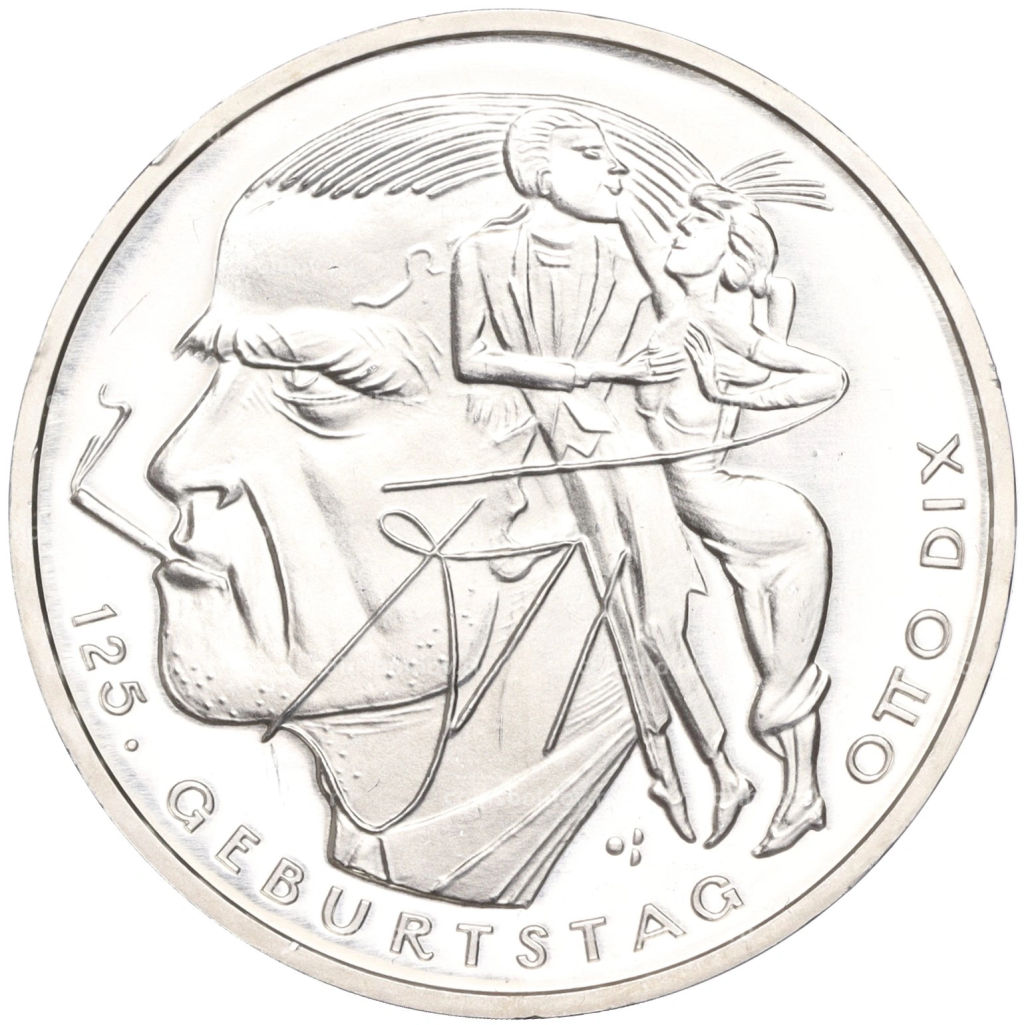 Монета 20 евро 2016 года Германия 125 лет со дня рождения Отто Дикса
