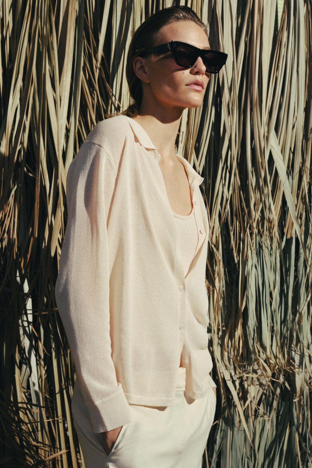 CHAQUETA POLO PUNTO TOP INTERIOR / Beige - Zara фото 4