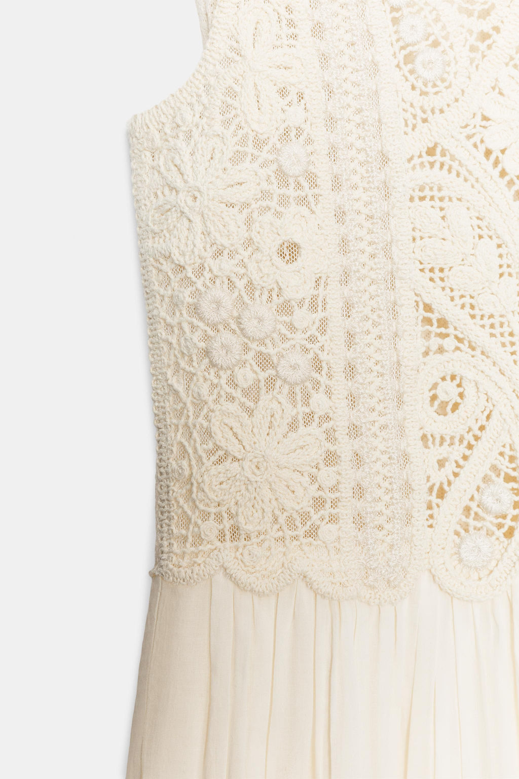 VESTIDO MIDI BORDADO ZW COLLECTION / Crudo - Zara фото 8