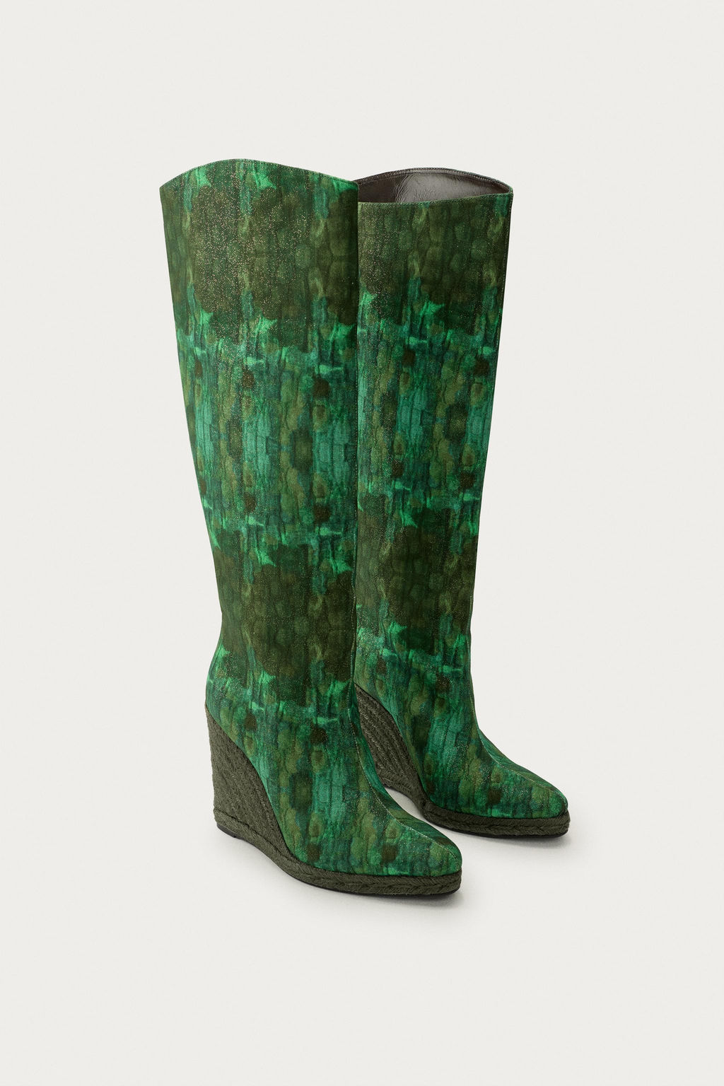 BOTA CU?A ESTAMPADA MARISA BERENSON X ZARA / Verde