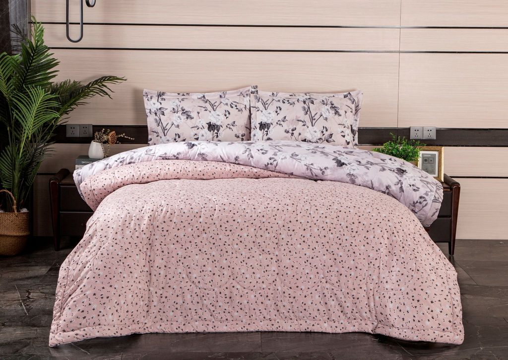 Комплект с одеялом Дора (пудра платина)