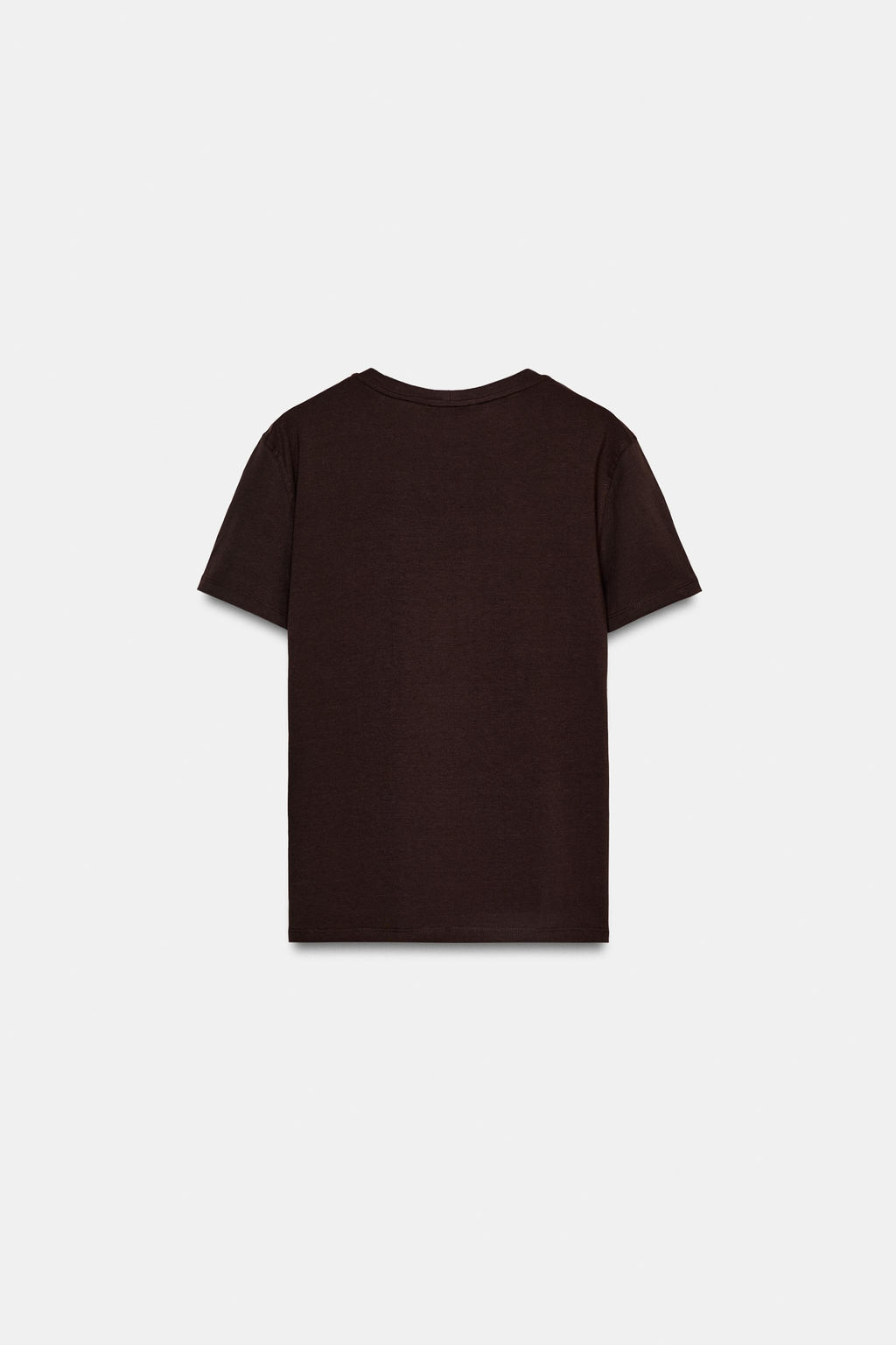 CAMISETA ESTAMPACI?N METALIZADA / Marr?n - Zara фото 8