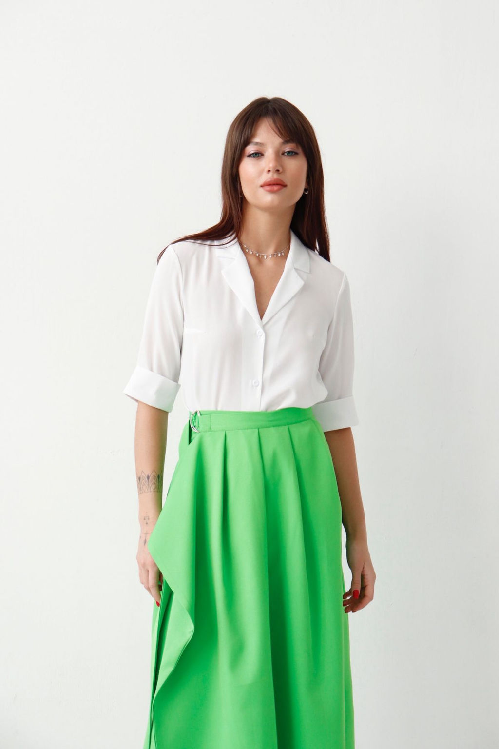 Юбка с запахом салатовая - Martichelli фото 3