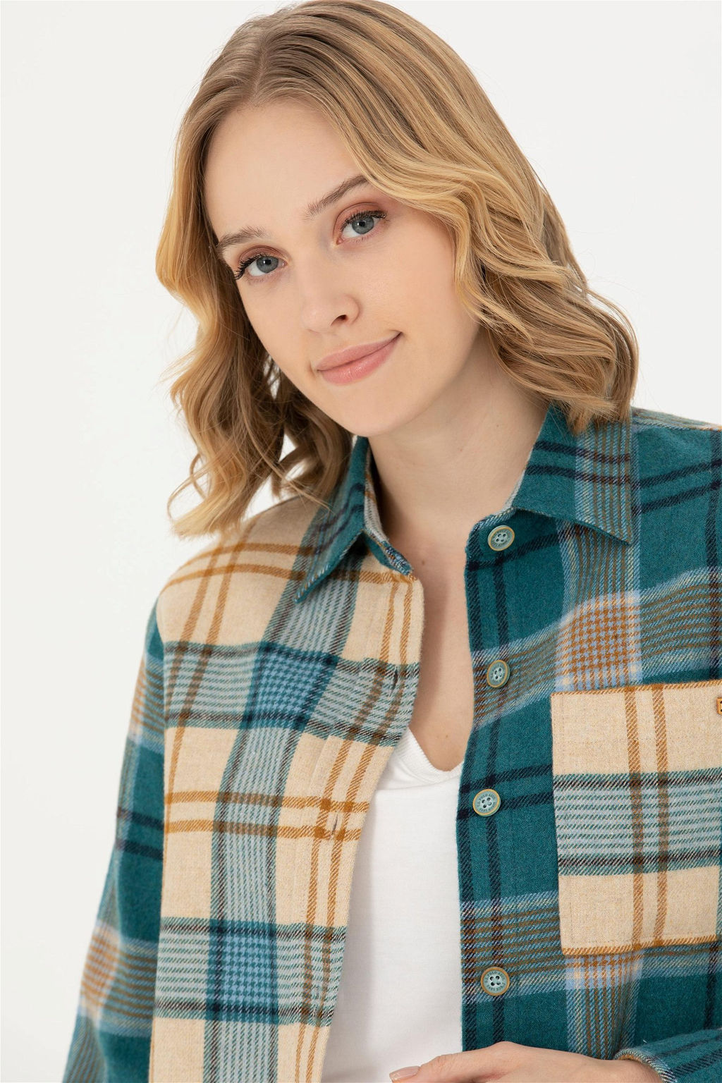 Женская мятная рубашка с длинным рукавом - U.s. polo assn фото 10