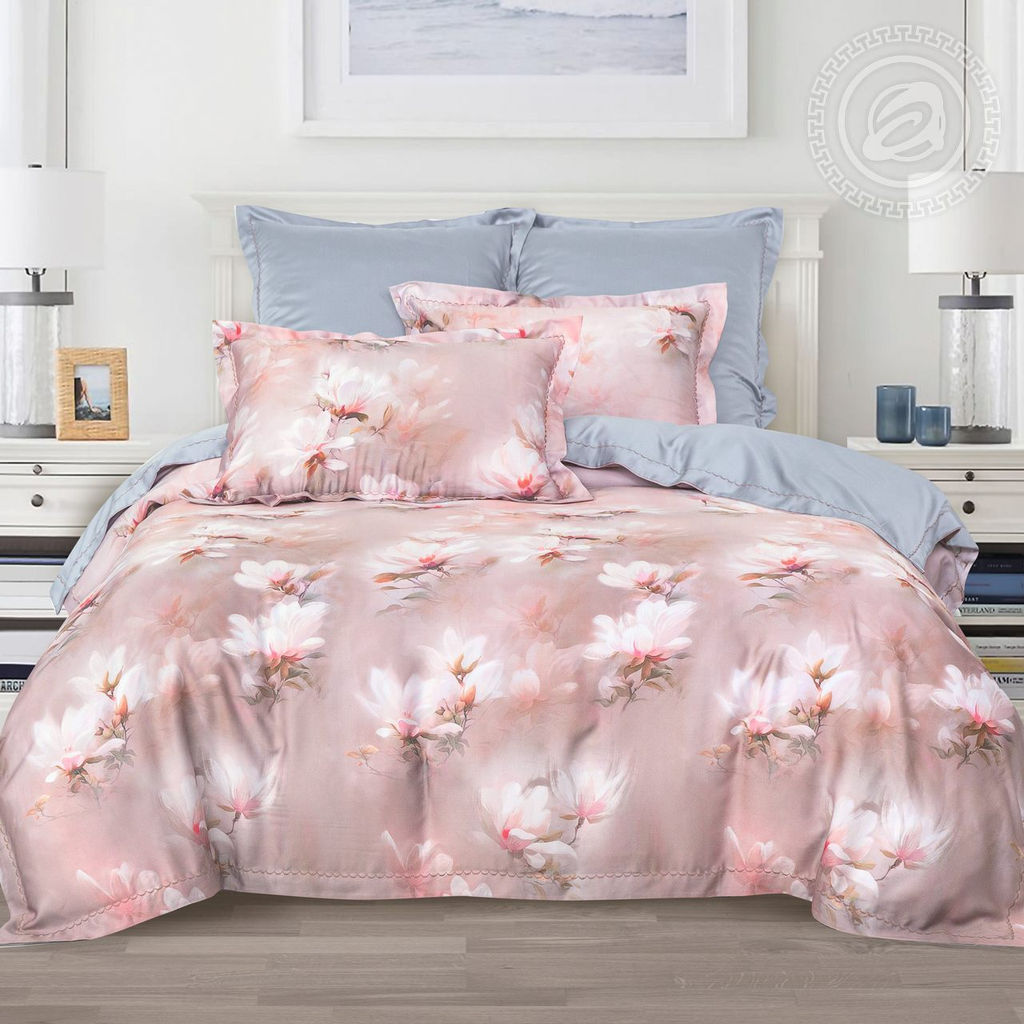 Постельное белье Рамона (тенсель) 2 сп. с Евро/Пододеяльник (молния, ушки): 1 шт.- 210*175; Простыня: 1 шт.- 240*240; Наволочка (молния, ушки): 2 шт.- 70*70; Наволочка (молния, ушки): 2 шт.- 50*70 Тенсел