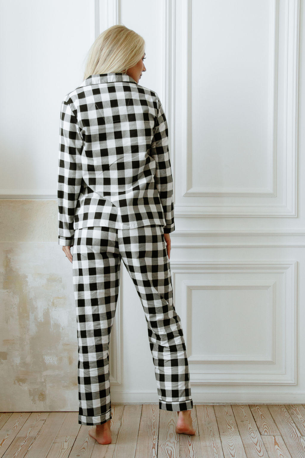 Женская пижама Черно-белая клеточка - Krumpy фото 6