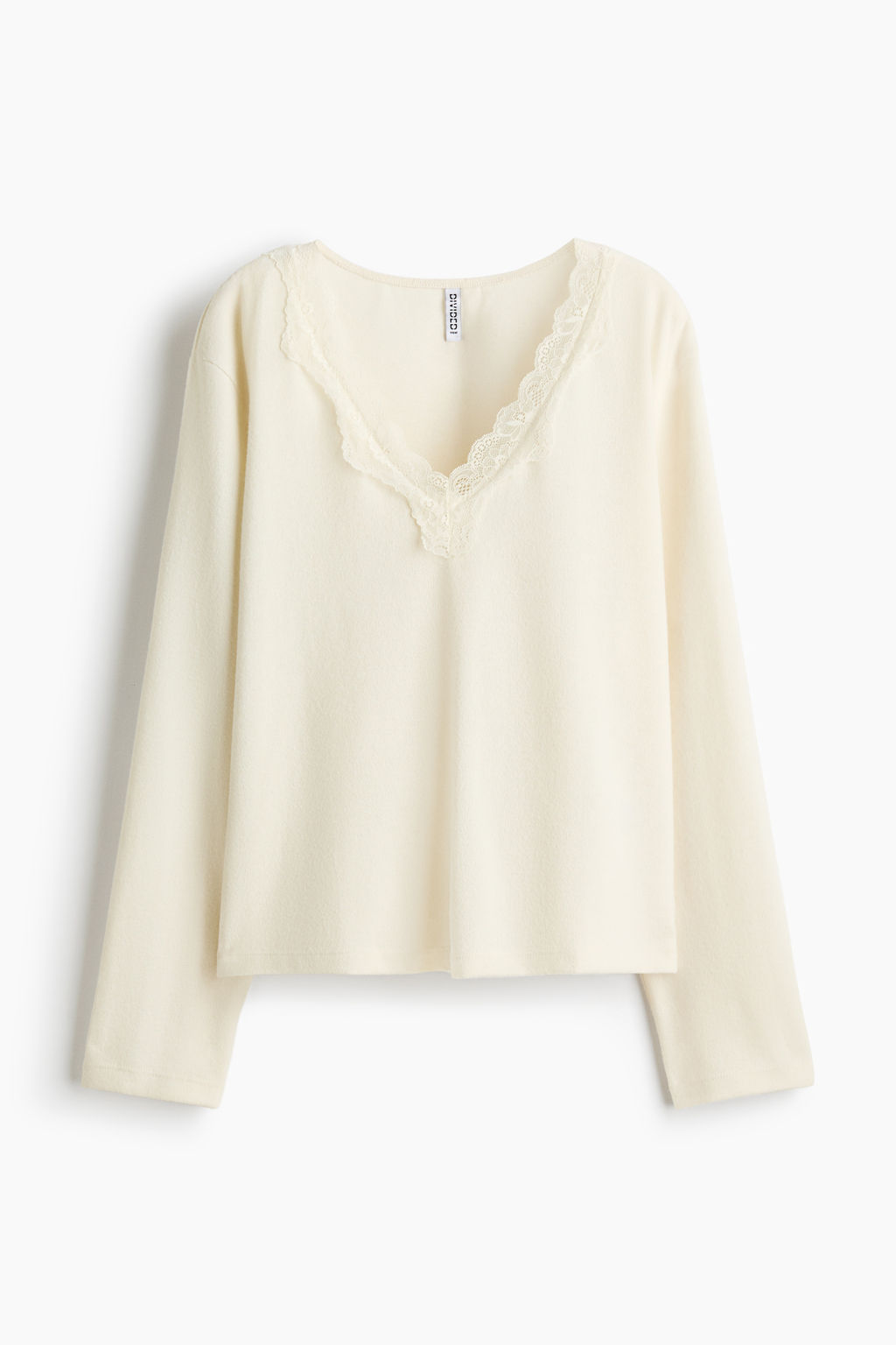 Top de punto con ribete de encaje - H&m фото 2