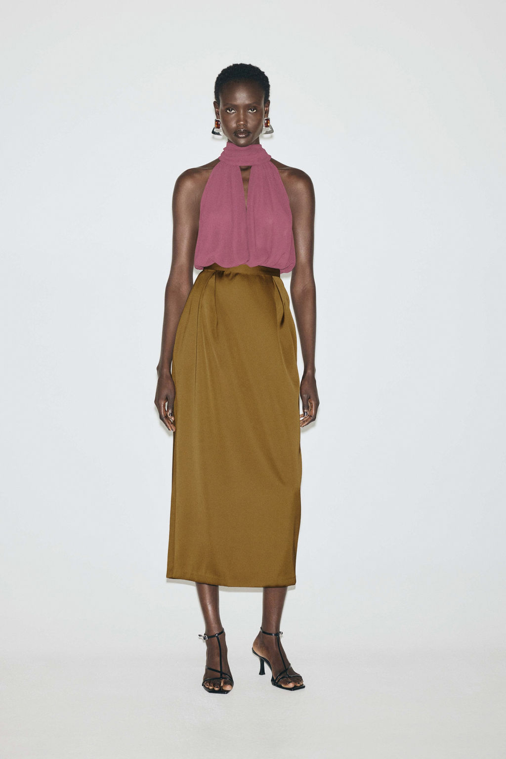 Falda tulip?n de sat?n - H&m фото 5