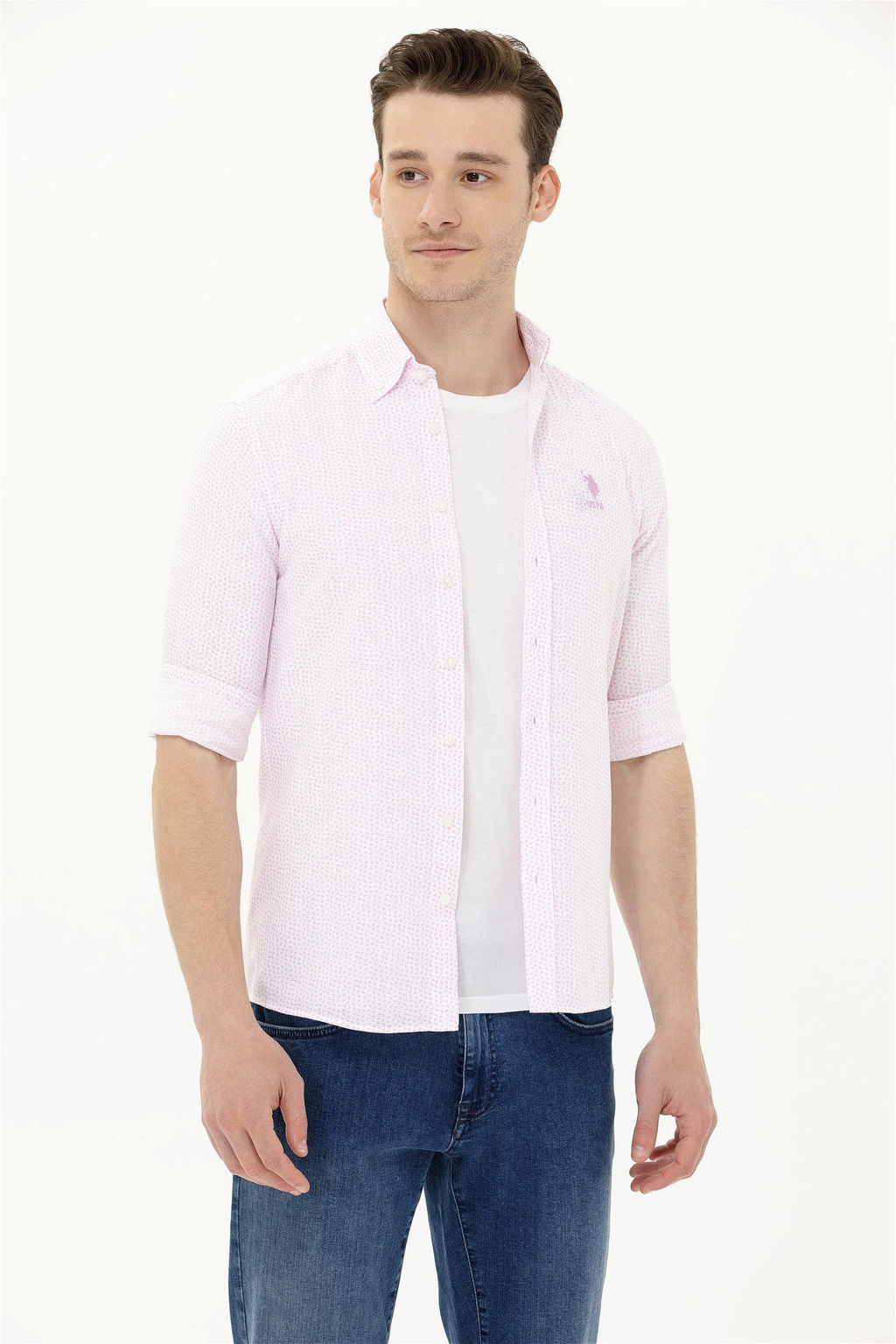 U. S. Polo Assn / Мужская рубашка с длинным рукавом Magnolia - U.s. polo assn фото 4