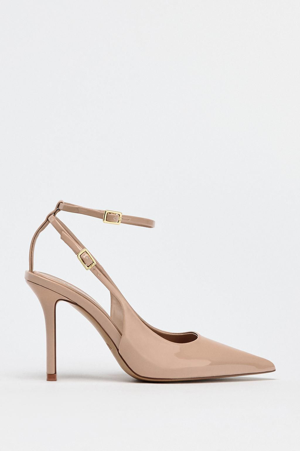 PATENT EFFECT SLINGBACK HIGH HEELS - Zara фото 2