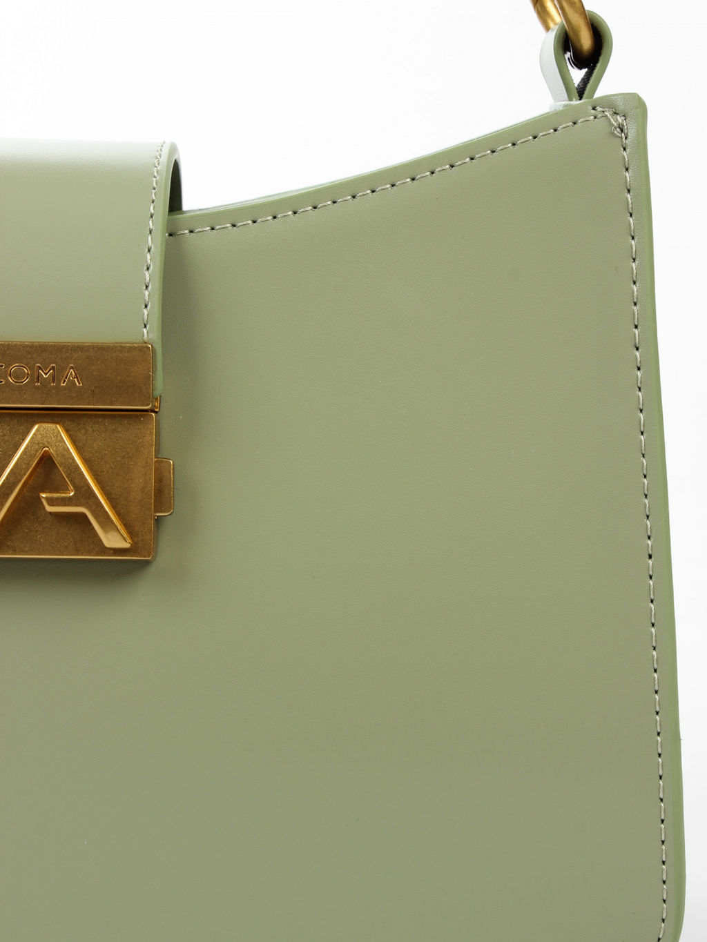 LACCOMA сумка АЛ2024-мятный натуральная кожа хлопок  фото 5