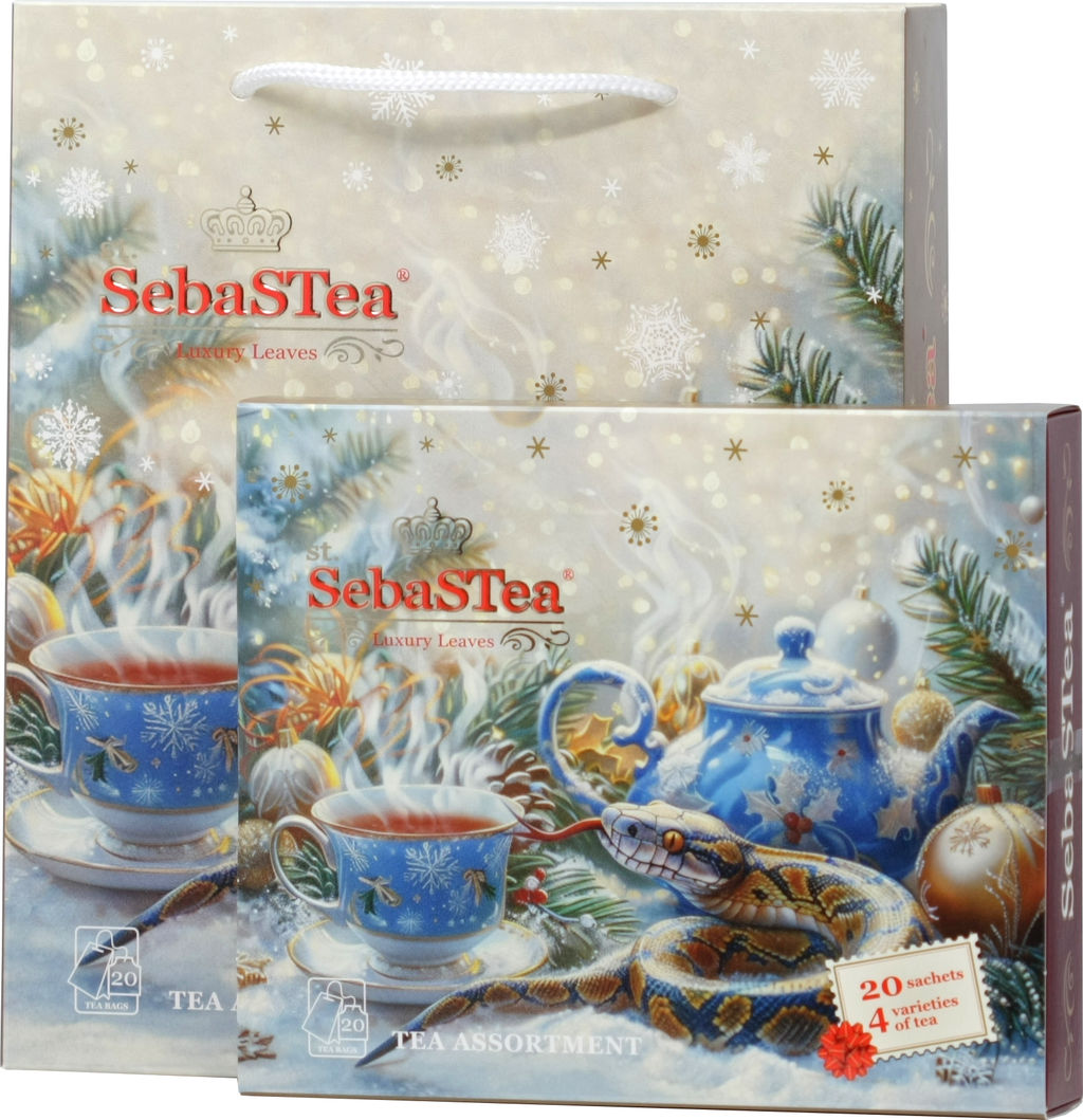 SebaSTea. Новый год. Ассорти в сумочке. Символ 2025 карт.упаковка, 20 пак. (Уцененная)