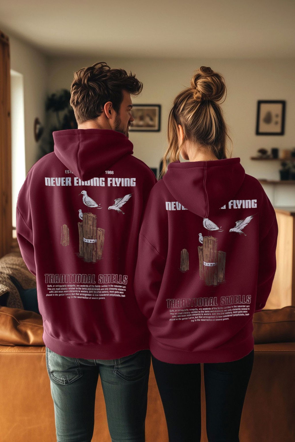 TRENDYOL MAN Bordo Oversize/Genis Kesim Kapusonlu Bask?l? Ici Polar Pamuklu Sweatshirt TMNAW24SW00136 - Trendyolmilla фото 13