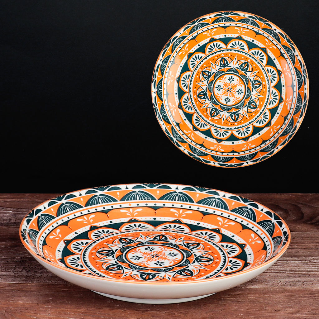 Блюдо круглое глубокое 25 см / ZY019 /уп 36/ - Галеонтрейд фото 6