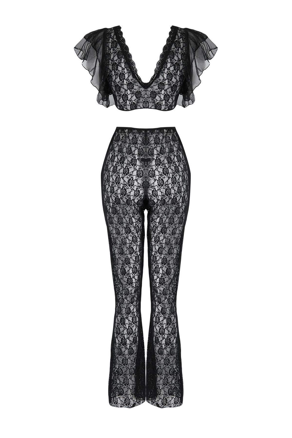 Siyah Dantel Kaps?z Ic Camas?r? Tak?m? THMAW26CC00030 - Trendyolmilla фото 8