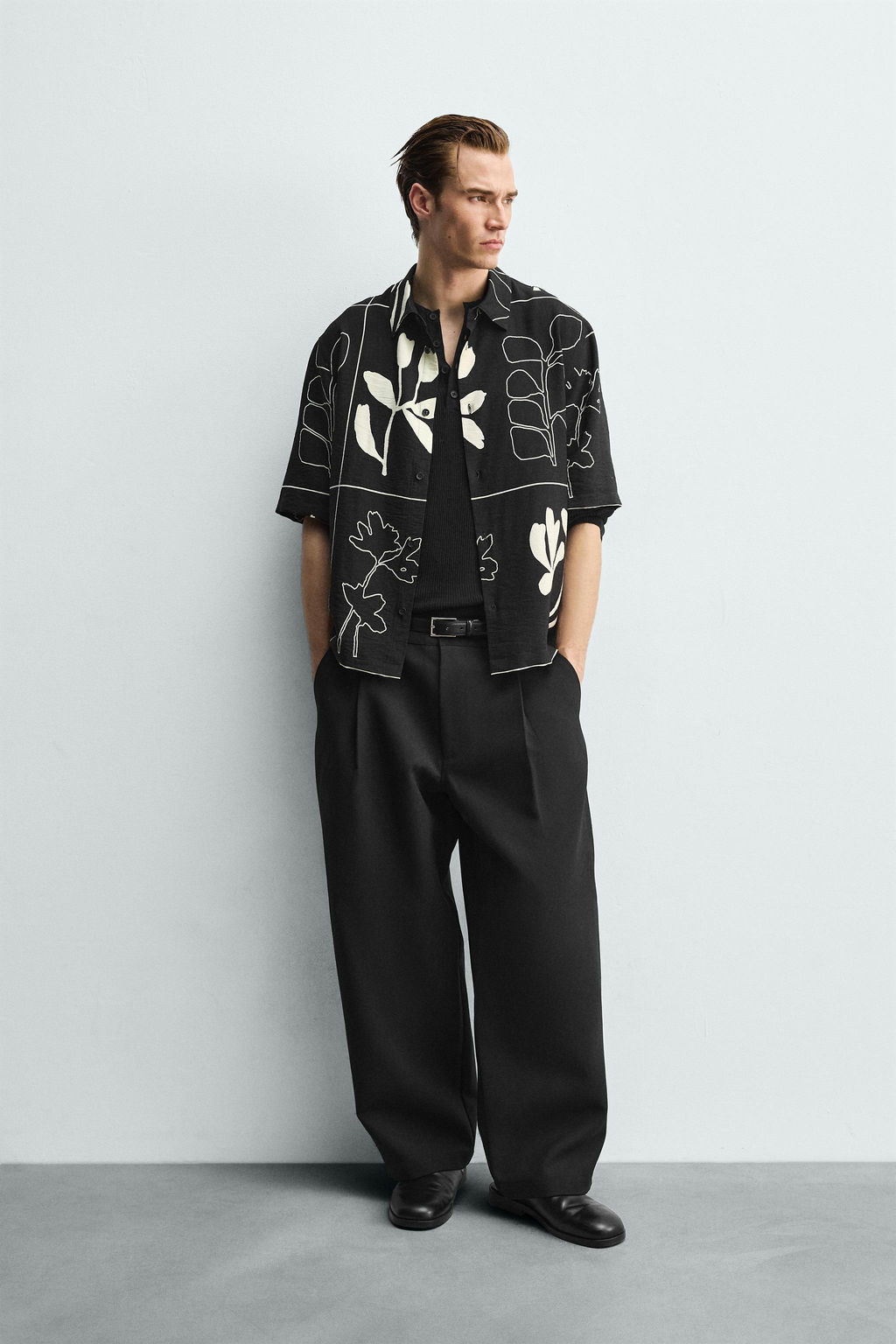 ABSTRACT PRINT FLOWING SHIRT