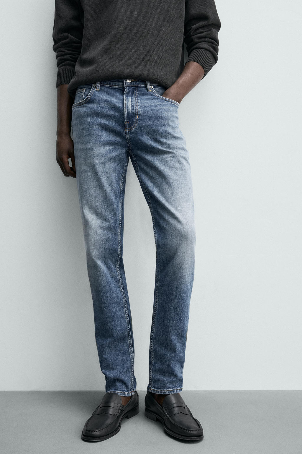 JEANS SLIM FIT B?SICO / Azul - Zara фото 5