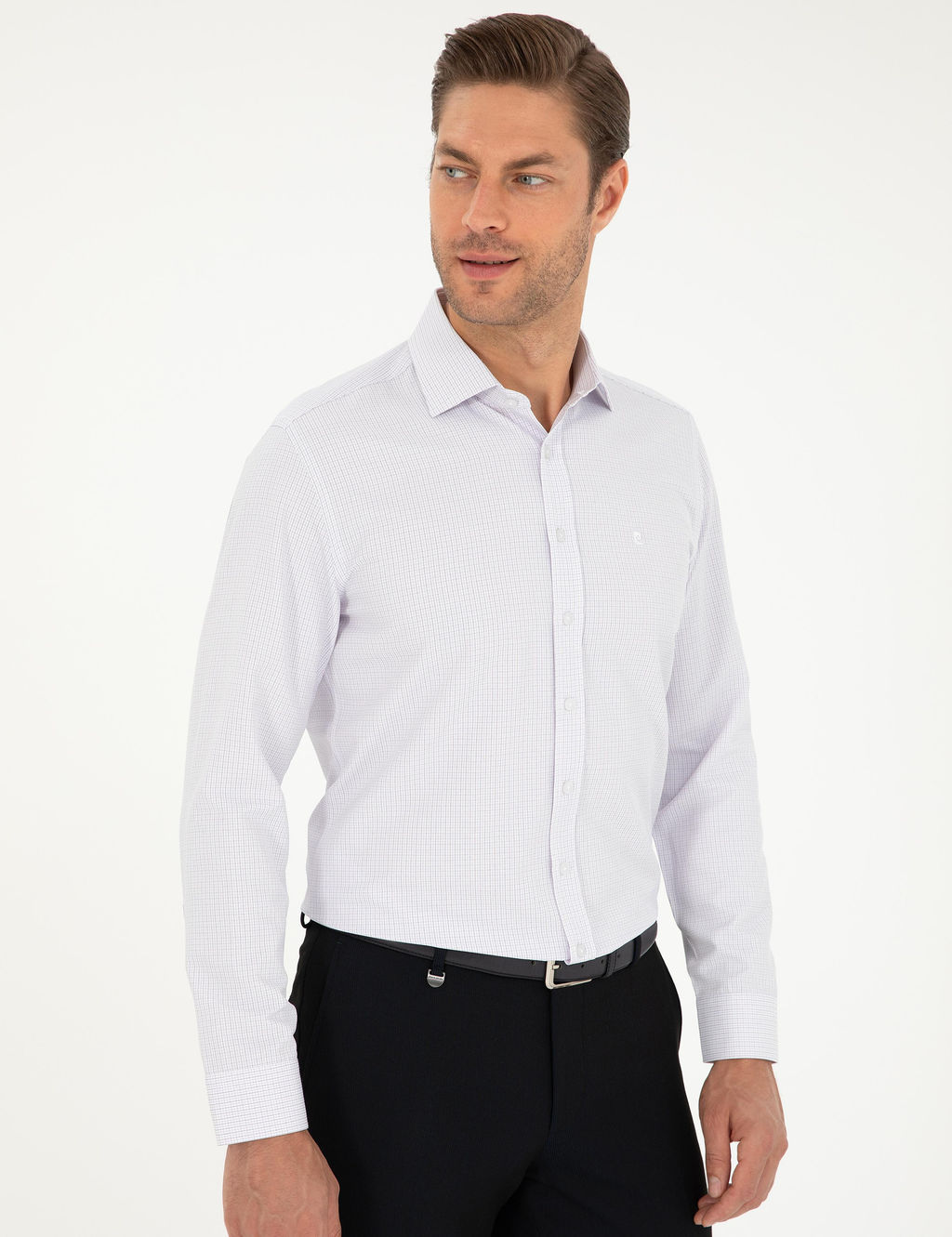 Mor Slim Fit Uzun Kollu G_mlek - Pierre cardin фото 3