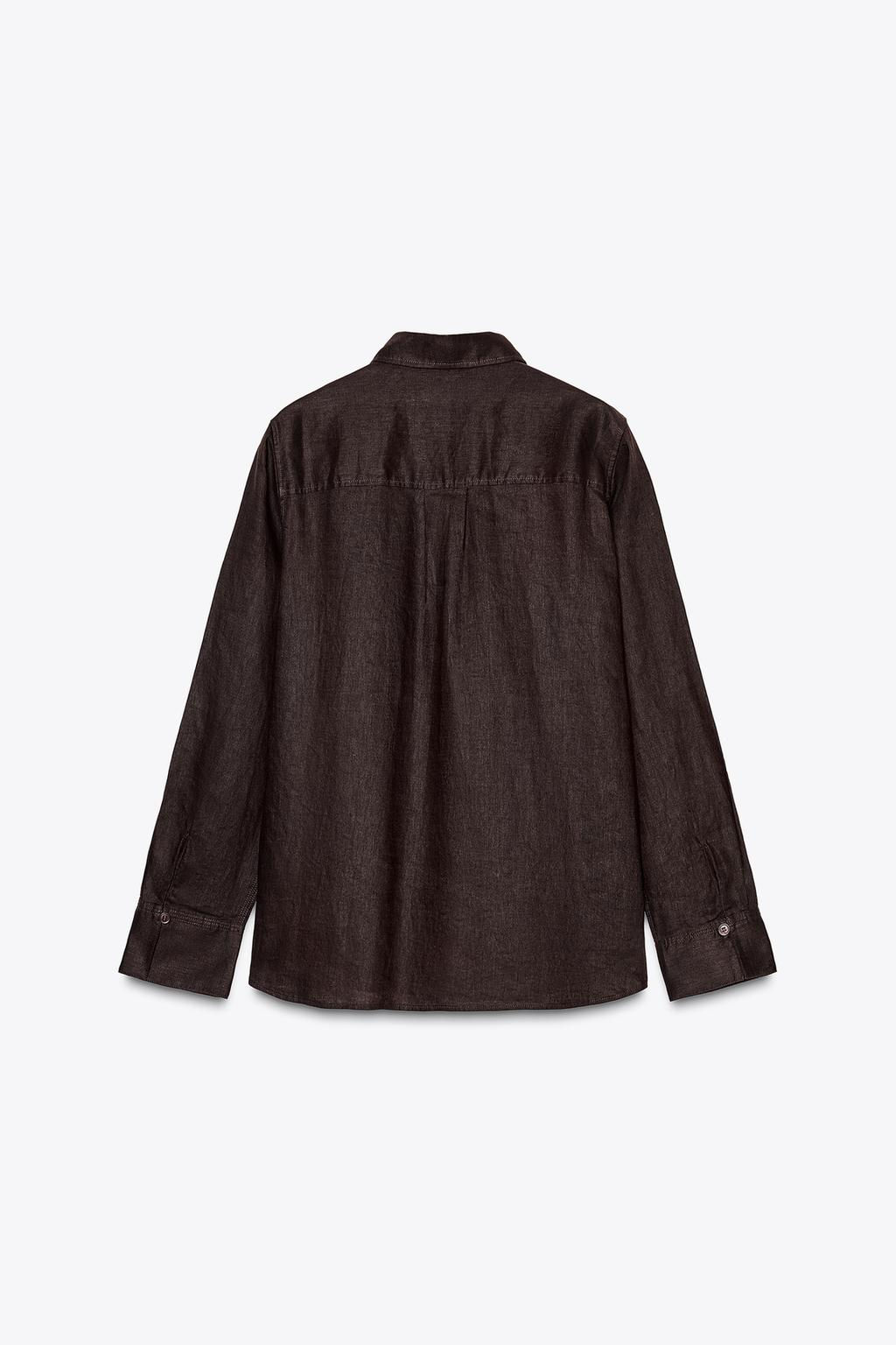 ZW COLLECTION 100% LINEN SHIRT - Zara фото 17