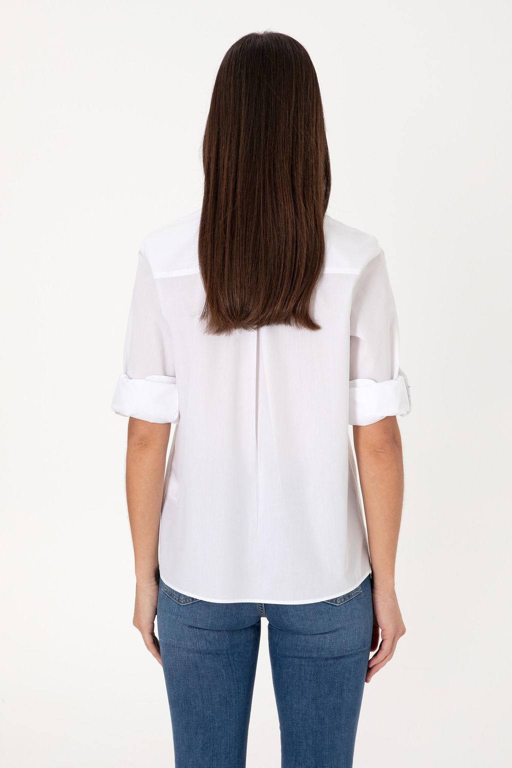 Kad_n Beyaz Uzun Kollu G_mlek Sepette S_rpriz _ndirim - U.s. polo assn фото 5