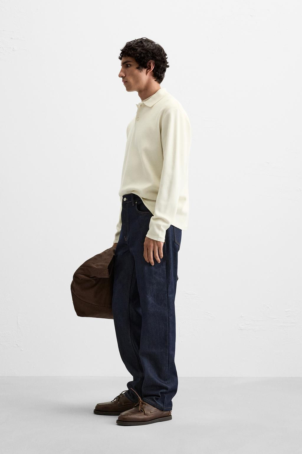 VISCOSE BLEND KNIT POLO SHIRT - Zara фото 12